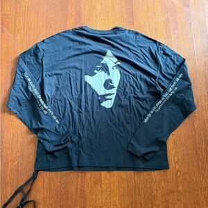 Ann Demeulemeester Navy Long Sleeve with Face Graphic